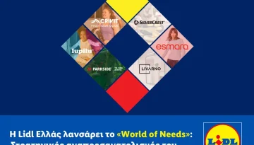 Η Lidl Ελλάς λανσάρει το «World of Needs»: Στρατηγικός αναπροσανατολισμός του τομέα Non-Food.
