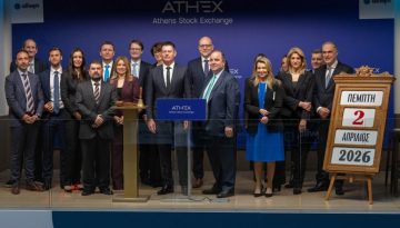 Η Allwyn σηματοδοτεί τη διαπραγμάτευση των μετοχών της στο Χρηματιστήριο Αθηνών με την τελετή έναρξης της συνεδρίασης