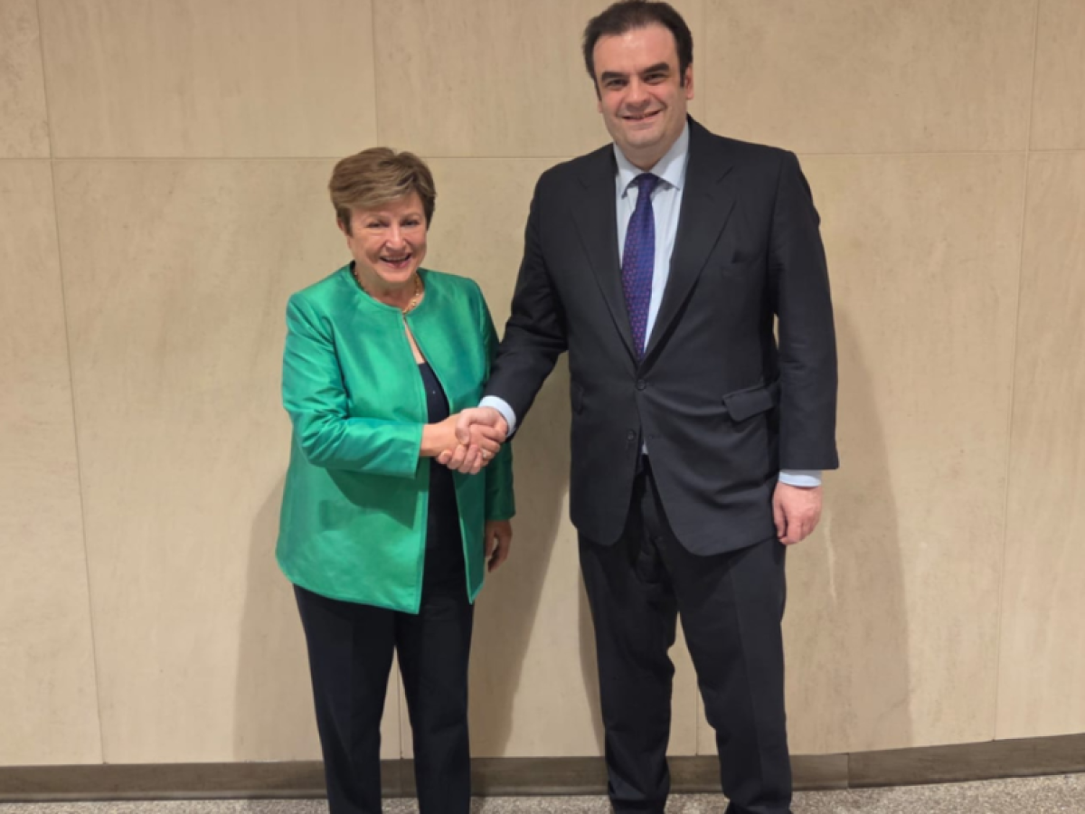 Συνάντηση Πιερρακάκη με τη Γενική Διευθύντρια του ΔΝΤ στην Ουάσιγκτον