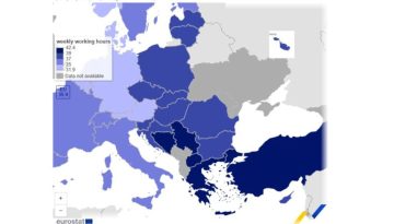 Eurostat: &Eta; &Epsilon;&lambda;&lambda;ά&delta;&alpha; &laquo;&pi;&rho;&omega;&tau;&alpha;&theta;&lambda;ή&tau;&rho;&iota;&alpha;&raquo; &Epsilon;&upsilon;&rho;ώ&pi;&eta;&sigmaf; &sigma;&tau;&iota;&sigmaf; ώ&rho;&epsilon;&sigmaf; &epsilon;&rho;&gamma;&alpha;&sigma;ί&alpha;&sigmaf;