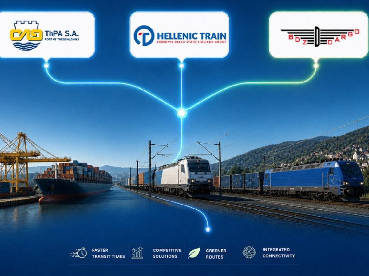 Μνημόνιο συνεργασίας ΟΛΘ με Hellenic Train και BDZ για την ενίσχυση των συνδυασμένων μεταφορών