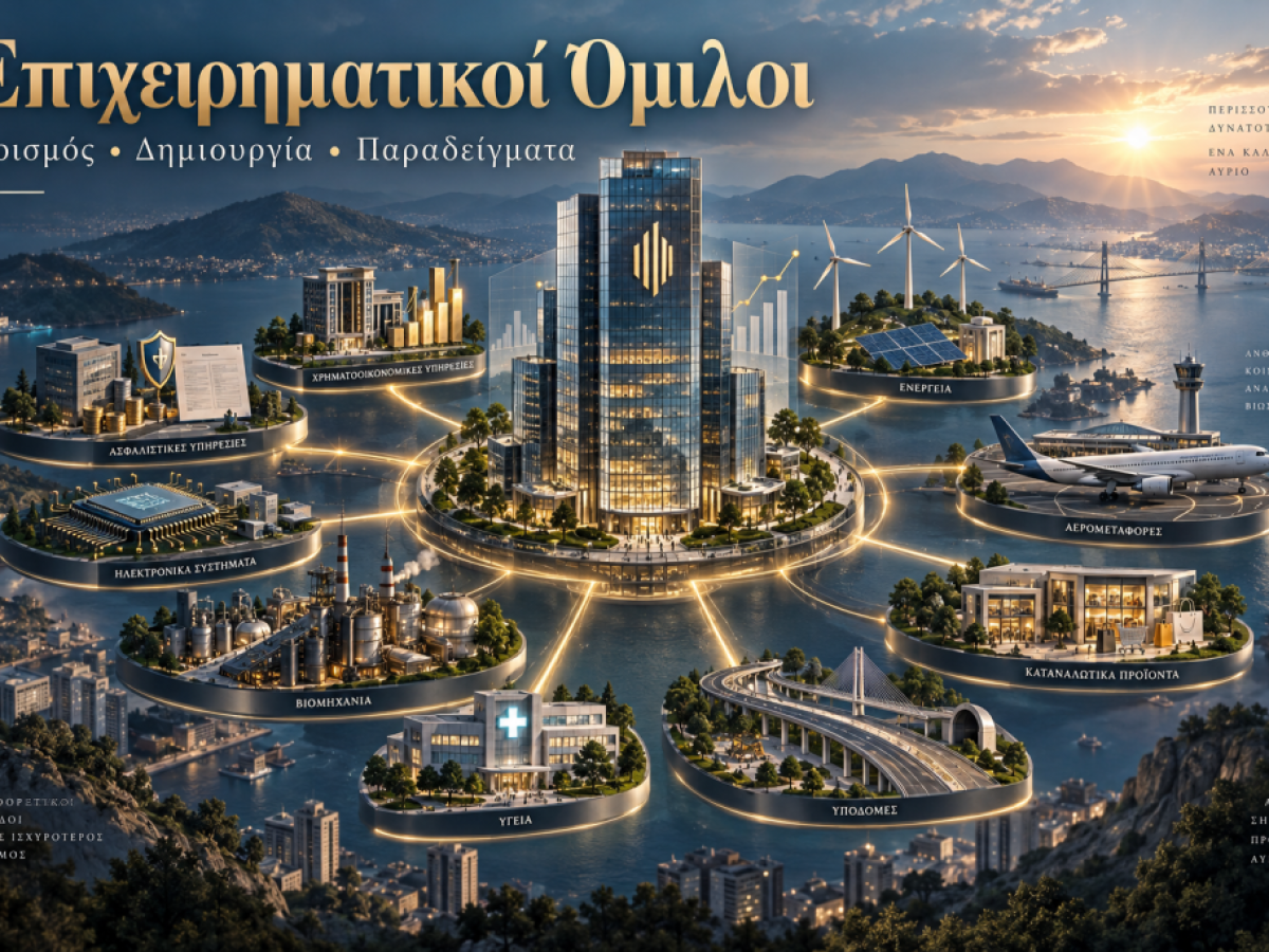 &Tau;&iota; &epsilon;ί&nu;&alpha;&iota; έ&nu;&alpha;&sigmaf; &upsilon;&pi;&epsilon;&rho;-ό&mu;&iota;&lambda;&omicron;&sigmaf; &epsilon;&pi;&iota;&chi;&epsilon;&iota;&rho;ή&sigma;&epsilon;&omega;&nu; (&ldquo;conglomerate&rdquo;) ,&pi;ώ&sigmaf; &delta;&eta;&mu;&iota;&omicron;&upsilon;&rho;&gamma;&epsilon;ί&tau;&alpha;&iota; &kappa;&alpha;&iota; &pi;&omicron;&iota;&alpha; &epsilon;ί&nu;&alpha;&iota; &tau;&alpha; &pi;&iota;&omicron; &gamma;&nu;&omega;&sigma;&tau;ά &pi;&alpha;&rho;&alpha;&delta;&epsilon;ί&gamma;&mu;&alpha;&tau;&alpha;